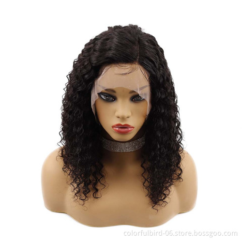 Cuticle aligned 28 30 32 inch transparent swiss 13*4 lace front human hair wig Hd Lace Wig Deep Wave brazilian hair